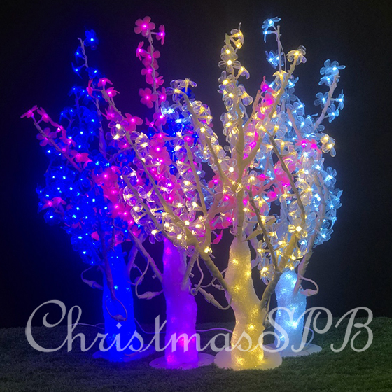 Акриловое светодиодное дерево «Сакура» для улицы 85см