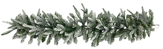 Хвойная гирлянда Еловая «Снежная» 140см