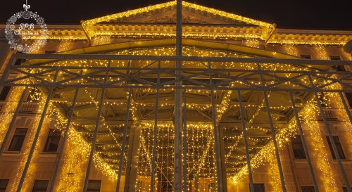 Архитектурное освещение фасада к Новому году (АО «Ленгазспецстрой»)