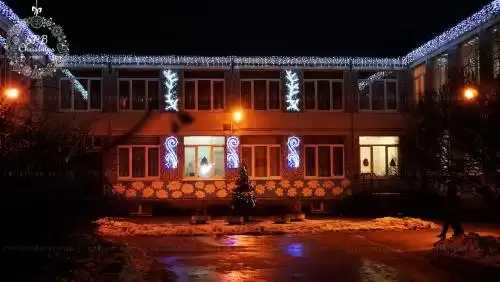 Новогоднее оформление детского садика № 88 Фрунзенского района Санкт-Петербурга