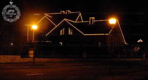 Подсветка дома светодиодным дюралайтом