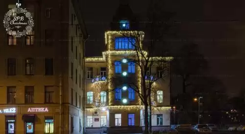 Оформление фасада к Новому году