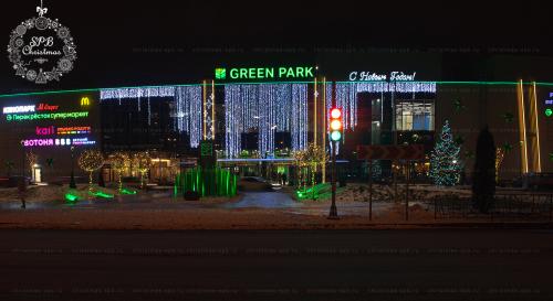 Новогодние оформление торгового центра «Green Park»