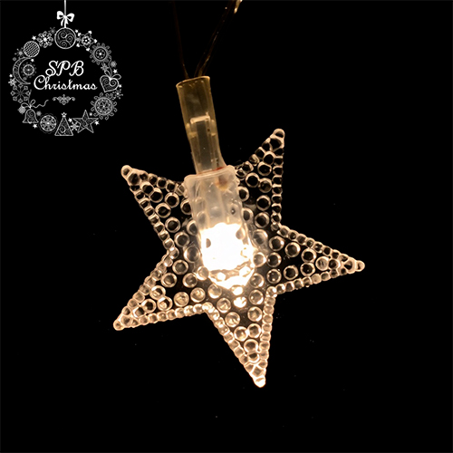 Светодиодная гирлянда с насадками «Звёздочки» (20LED, 3м) теплый белый