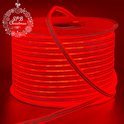 Гибкий неон двухсторонний (120LED на 1м, SMD2835, 8х16мм, IP68, бухта 100м.) красный
