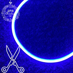 Гибкий неон круглый 360° - нарезка (120LED на 1м, SMD2835, D16мм, IP68, 1м) синий