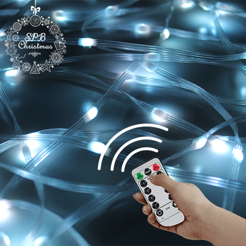 Светодиодная смарт гирлянда USB с пультом управления «Умная роса» (100LED, DMX,10м) разноцветная
