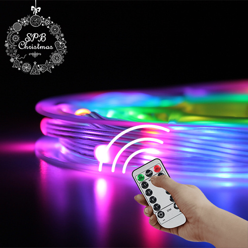 Светодиодная смарт гирлянда USB с пультом управления «Умная роса» (100LED, DMX,10м) разноцветная