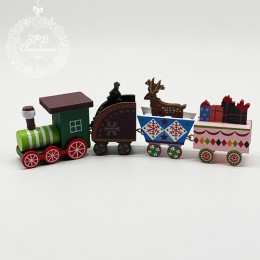 Игрушка под елку «Рождественский поезд» (20х5см, дерево, зеленый)