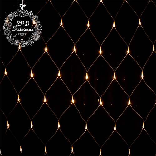 Светодиодная гирлянда сетка (180LED, 1,5х1,5м.) теплый белый