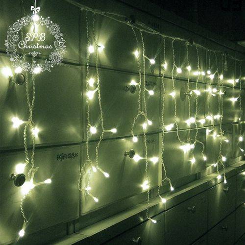 Уличная светодиодная гирлянда бахрома (100LED, 2х0,5м, pro, силиконовый провод) синий