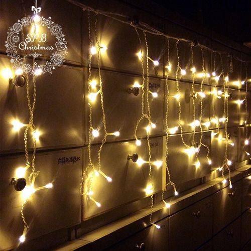 Уличная светодиодная гирлянда бахрома (100LED, 2х0,5м, pro, силиконовый провод) синий