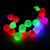 Уличная светодиодная гирлянда «Матовые шарики» (100LED, 15м, d25мм, черный провод каучук) разноцветная