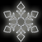 Фигура из дюралайта «Снежинка» (60х70см, IP65, уличная) белый