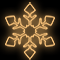 Фигура из дюралайта «Снежинка» (60х70см, IP65, уличная) теплый белый