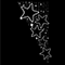 Светодиодная консоль «Звезды» (100х180см, статика, IP68, уличная) белые звезды