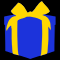 Объемная фигура «Подарочная коробка» (150х150см, 3D, 800LED) синий и золото
