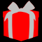 Объемная фигура «Подарочная коробка» (150х150см, 3D, 1680LED) красный и серебро