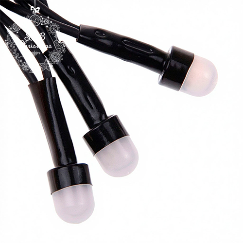 Уличная светодиодная гирлянда нить "Жемчуг" (180LED, 17м, IP54, черный провод) синий