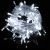Уличная светодиодная гирлянда бахрома «Жемчуг» (120LED, 3х0,70м, IP54, черный провод) белый