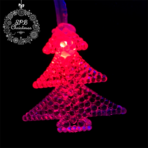 Светодиодная гирлянда с насадками «Елочки» (20LED, 3м) разноцветная
