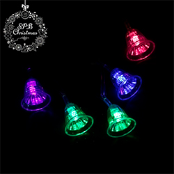 Светодиодная гирлянда с насадками «Колокольчики» (28LED, 3м) разноцветная