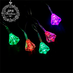 Светодиодная гирлянда с насадками «Кристаллы» (28LED, 3м) разноцветная