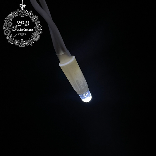 Уличная светодиодная гирлянда бахрома (100LED, 3х0,6м, IP65, белый провод каучук) белый