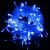 Уличная светодиодная гирлянда бахрома (100LED, 3х0,6м, IP65, белый провод каучук) синий