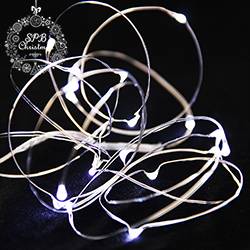 Светодиодная гирлянда нить «Роса - мини» на батарейках (30LED, 3м, батарейки в комплекте)