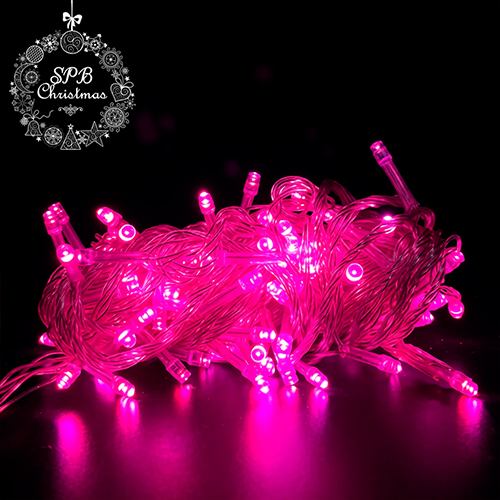 Светодиодная гирлянда Нить 100LED (10м,силикон) розовый