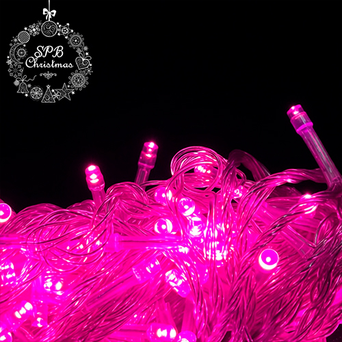 Светодиодная гирлянда Нить 100LED (10м,силикон) розовый