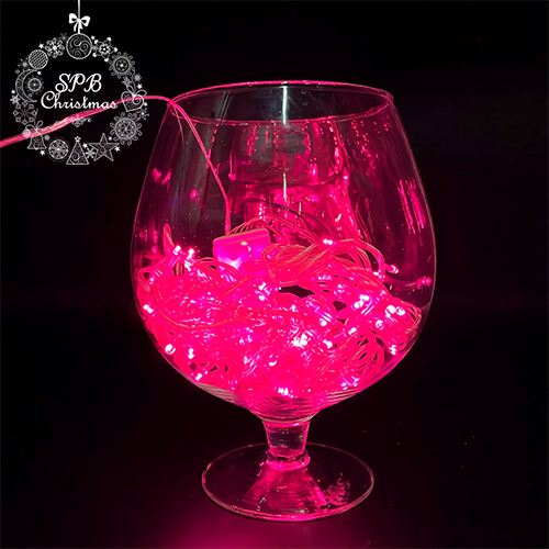 Светодиодная гирлянда Нить 100LED (10м,силикон) розовый