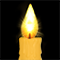 Светодиодная свеча «Романтик» (25см, RGB подсветка, водоворот блестки, USB, 3хААА) золотой