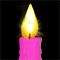 Светодиодная свеча «Романтик» (25см, RGB подсветка, водоворот блестки, USB, 3хААА) розовый