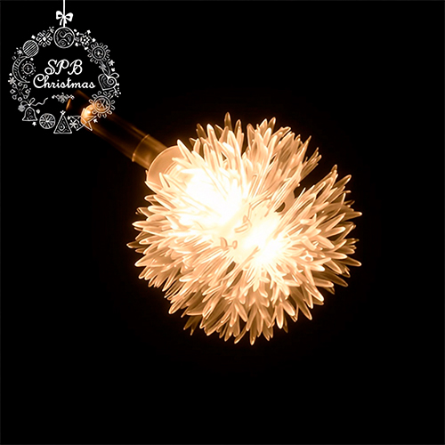 Светодиодная гирлянда с насадками «Пушистые снежинки» (100LED, 8м) теплый белый