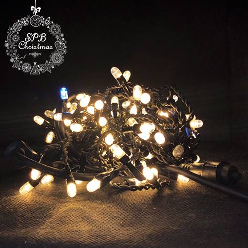 Уличная светодиодная гирлянда бахрома (100LED, 2х0,55м, IP54, черный провод каучук) белый