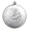 Елочный шар (1шт, d10см, глянцевые) серебряный