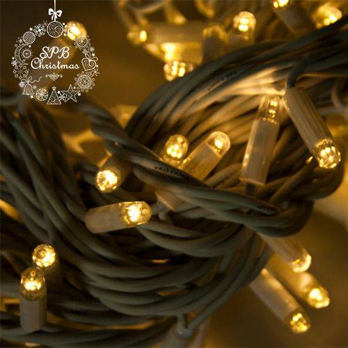 Уличная светодиодная гирлянда нить (80LED, 8м, IP65, белый провод каучук, вспышки) розовый-вспышки белый