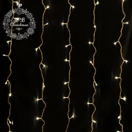 Светодиодная гирлянда штора-занавес 120LED (1,5х1,5м) теплый белый