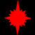 Верхушка на елку «Полярная звезда» (55см, для елей от 3 до 8м)  красный