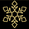 Светодиодная консоль «Снежинка» (100х80см, статика, IP68, уличная) теплый белый
