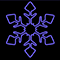 Светодиодная консоль «Снежинка» (100х80см, статика, IP68, уличная) синий