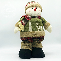 Новогодняя игрушка «Снеговик» с телескопическими ногами (45-85см)