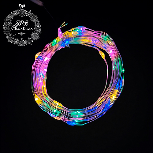 Светодиодная гирлянда нить «Роса» от USB (100LED, 10м) разноцветная