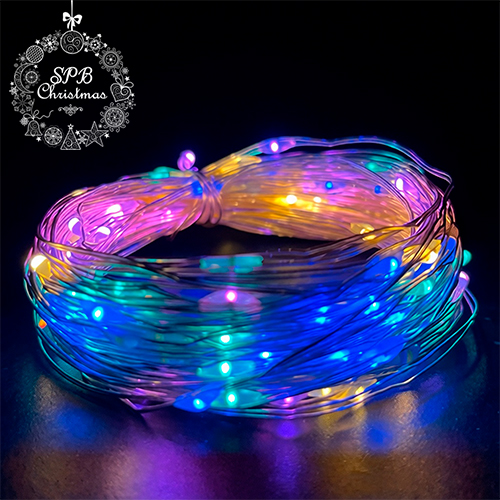 Светодиодная гирлянда нить «Роса» от USB (100LED, 10м) разноцветная