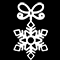 Светодиодная консоль «Снежинка с узором» (180х110см, статика, IP68, уличная) белый