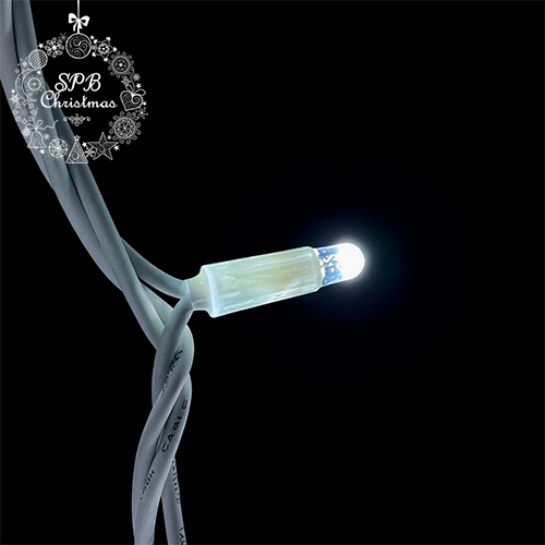 Уличная гирлянда нить PREMIUM (100LED, 10м, IP67, белый провод каучук) белый