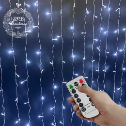 Светодиодная гирлянда «Умный занавес» (360LED, 3х3м, ПДУ) белый