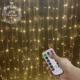 Светодиодная гирлянда «Умный занавес» (360LED, 3х3м, ПДУ) теплый белый